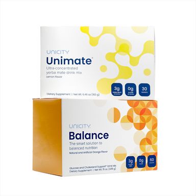 Unicity Unimate Lemon Ginger + Balance Orange Combo – Drink Mix Bundle