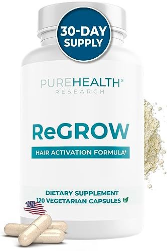 PureHealth Research ReGrow Hair Growth Vitamins with Biotin 60 Capsules