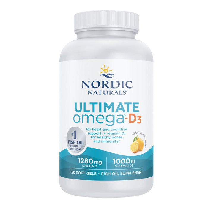 Nordic Naturals Ultimate Omega-D3 120 Soft Gels Omega-3 & Vitamin D3 Supplement
