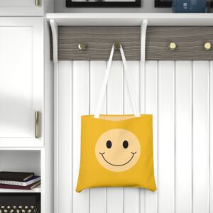 Yellow Smiley Face Cotton Canvas Tote Bag